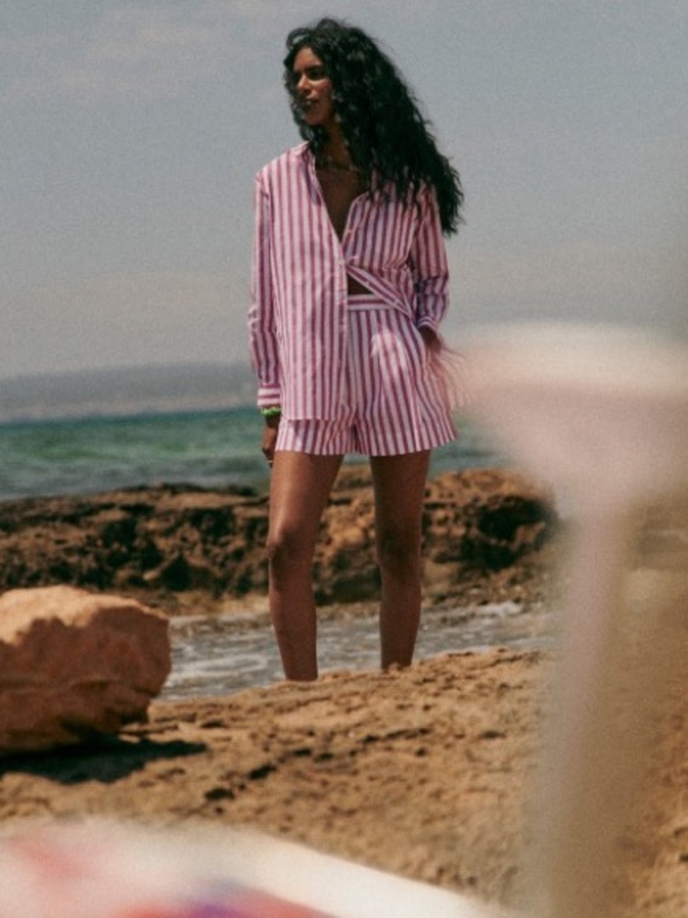 Sezane Max shirt pink stripe collar button down shirt 2 costal romantic 2 24